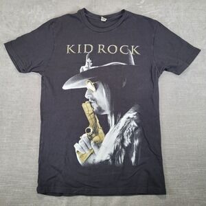 Kid Rock First Kiss Cheap Date Tour 2015 Concert T-Shirt Black Womens Medium